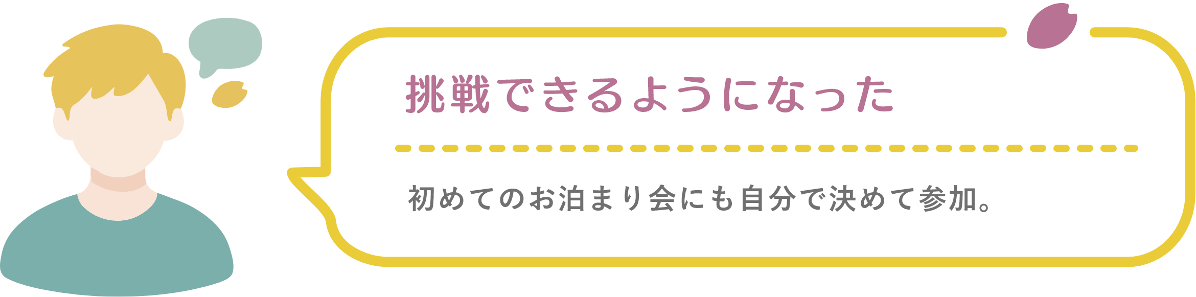 挑戦できるようになった